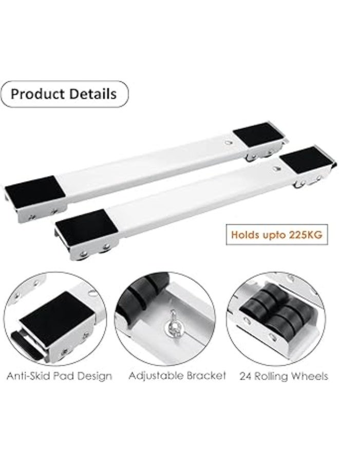 HEXAR 2pc Furniture Movers Appliance Rollers 225kg Heavy Duty, 70cm Extendable Rollers for Moving Washing Machine, Dryers, Refrigerators, Furniture Dolly - Image 5